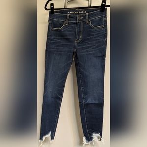 American Eagle High Waisted Ripped Jeans